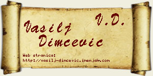 Vasilj Dimčević vizit kartica